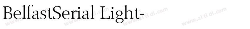 BelfastSerial Light字体转换